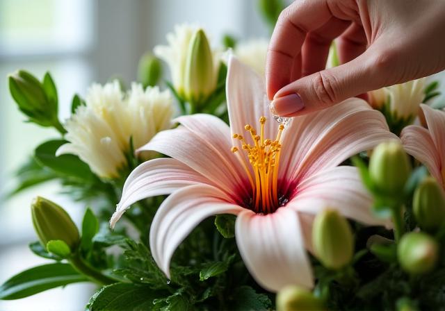 Close up of fresh flowers in water