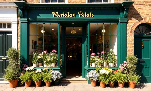 Exterior of Meridian Petals studio in Highgate