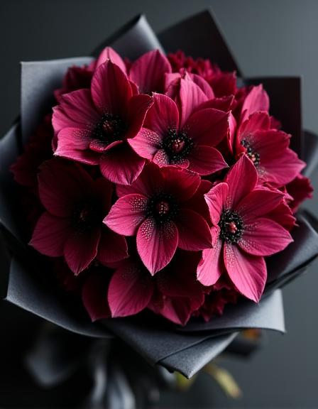 Regal Velvet dark rose arrangement